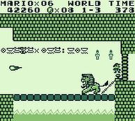 une photo d'Ã©cran de Super Mario Land sur Nintendo Game Boy